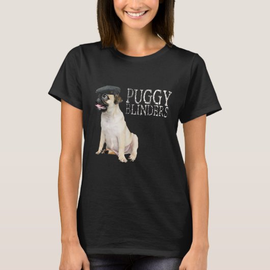 Funny Pug Lover Dog Face Peaky Life Retro T-shirt (Voorkant)