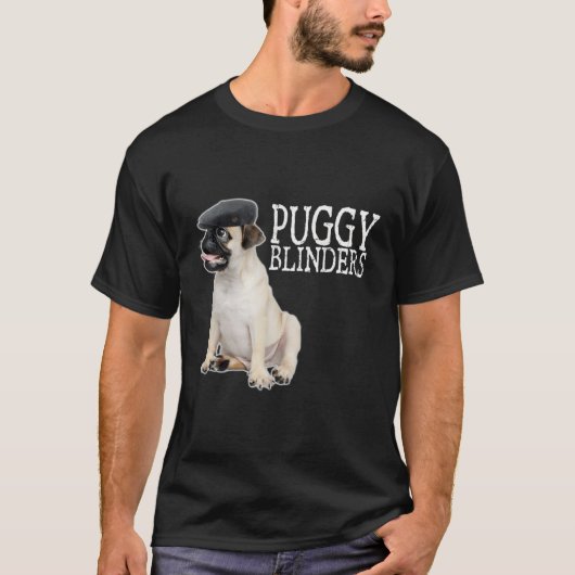 Funny Pug Lover Dog Face Peaky Life Retro  T-shirt (Voorkant)
