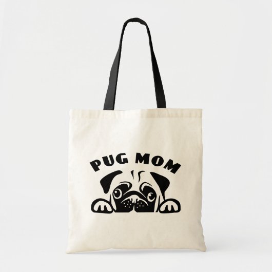 Funny Pug Mam Cute Puppy Dog Cartoon Dogs Pup Tote Bag (Voorkant)