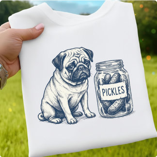 Funny Pug Pickle, Cute Dog gift, Pickle Lover Dog  T-shirt