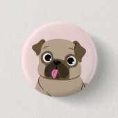 Funny Pug Puppy Cartoon Ronde Button 3,2 Cm (Voorkant)