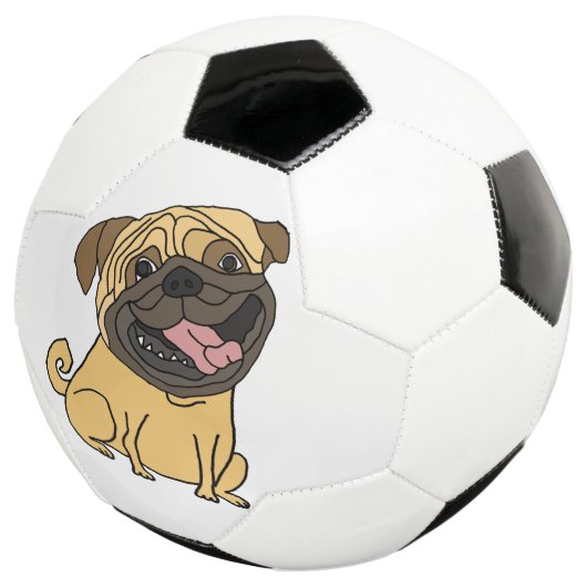 Funny Pug Puppy Dog Voetbal (Drie kwart)