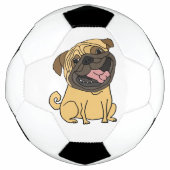 Funny Pug Puppy Dog Voetbal (Voorkant)