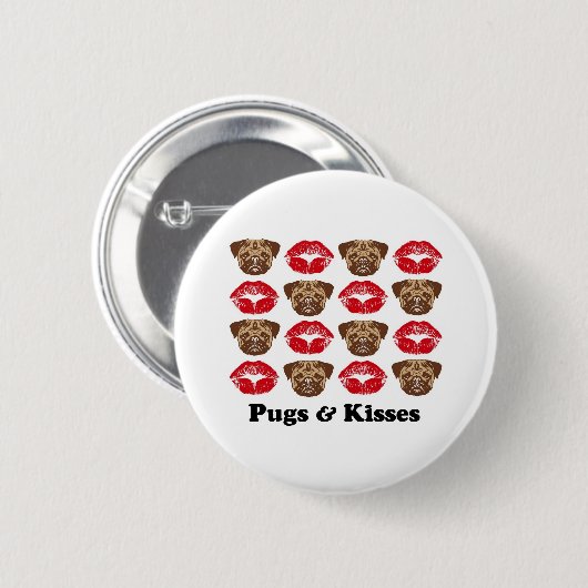 Funny Pug Ronde Button 5,7 Cm (Voorkant /achterkant)