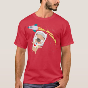 Funny Pug Science Astronaut geeft me wat ruimte T-shirt