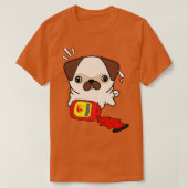 Funny Pug Spled Hot Sauce T-shirt (Design voorkant)
