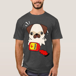 Funny Pug Spled Hot Sauce T-shirt