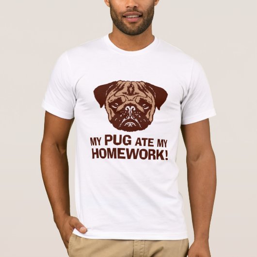 Funny Pug T-shirt (Voorkant)