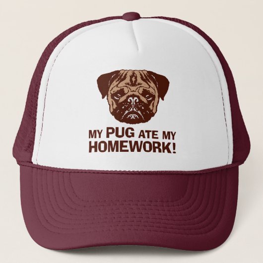 Funny Pug Trucker Pet (Voorkant)