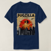 Funny Pug Tshirt Pugzilla Tshirt Funny Dog Puggiga (Design voorkant)