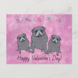 Funny Pug Valentijn Briefkaart