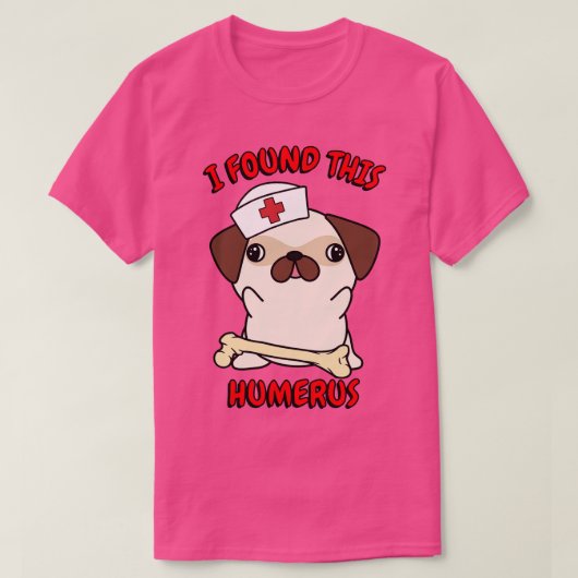 Funny Pug vertelt een beroemde Joke T-shirt (Design voorkant)