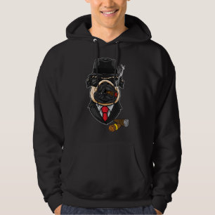 Funny Pug with Cigar T-shirt for Men Essenti