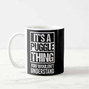 Funny Puggle Parent Quote Gemengd Hondenras Koffiemok