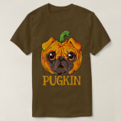 Funny Pugkin Pug Halloween Thanksgiving Costume Pu T-shirt (Design voorkant)