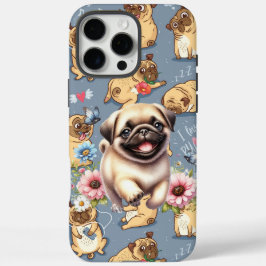 Funny Pugs iPhone 16 Pro Max Hoesje