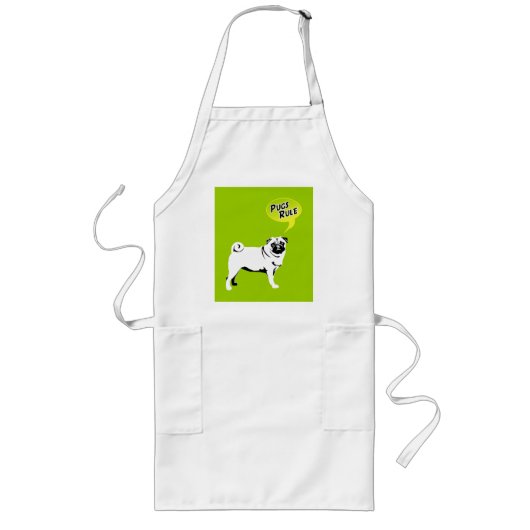 Funny Pugs Rule Gifts Lang Schort (Voorkant)