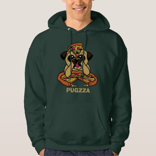 Funny PUGZZA (Pizza) shirten en jassen Hoodie (Voorkant)