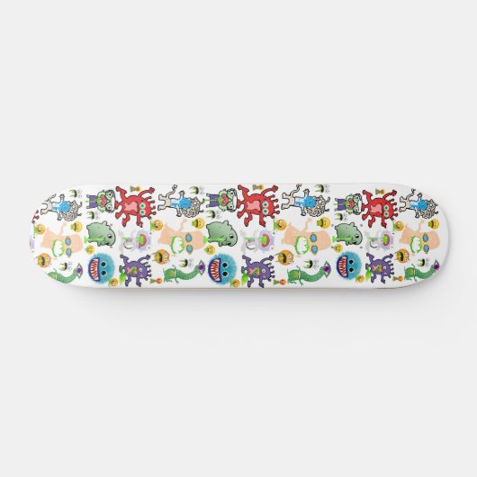 Funny Puking Creatures and Monsters Persoonlijk Skateboard (Horizontaal)