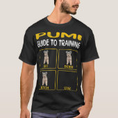 Funny Pumi Guide to training Dog Obedience T-shirt (Voorkant)