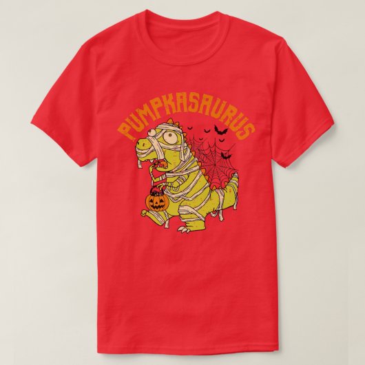 Funny Pumpkasaurus Pumpkin Dinosaur Mummy Brawee T-shirt (Design voorkant)