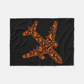 Funny Pumpkin Airplane Candy Halloween Mens Womens Fleece Deken (Voorkant (Horizontaal))