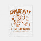 Funny Pumpkin Apparently, I Like Halloween  Fleece Deken (Voorkant)