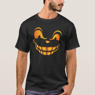 Funny Pumpkin Face Boys Girls Kinder Halloween T-shirt