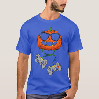 Funny Pumpkin Gamer, Herfst Pumpkin Video Gaming L T-shirt