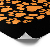 Funny Pumpkin Halloween Paw Dog For Men Women Kids Poster (Hoek)