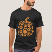 Funny Pumpkin Halloween Paw Dog For Men Women Kids T-shirt (Voorkant)