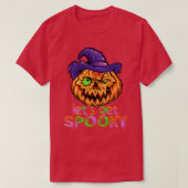 Funny Pumpkin krijgt spoky Scary Halloween Witch C T-shirt (Design voorkant)
