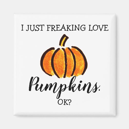 Funny Pumpkin Love Herfst Season Magneet (Voorkant)