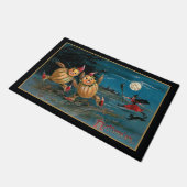 Funny Pumpkin Mensen die door Halloween Witch zijn Deurmat (Schuin)