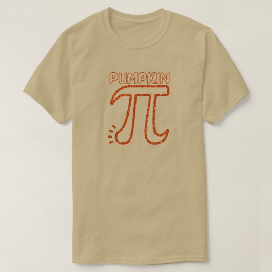 Funny Pumpkin Pi Glitter T-shirt (Design voorkant)