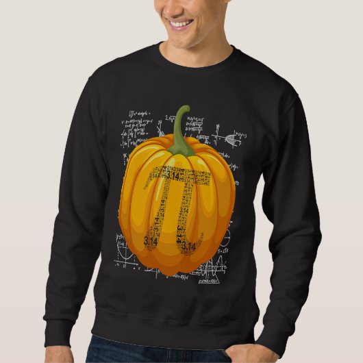Funny Pumpkin Pie 3 14 Pi Number Symbol Math Teach Trui (Voorkant)