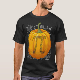 Funny Pumpkin Pie 3 14 Pi Nummer Symbool Wiskunde T-shirt