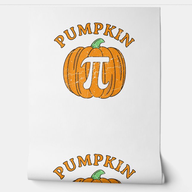 Funny Pumpkin Pie Halloween Thanksgiving Pumpkin P Behang (Afrollen)