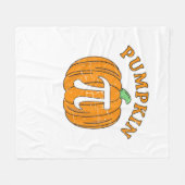 Funny Pumpkin Pie Halloween Thanksgiving Pumpkin P Fleece Deken (Voorkant (Horizontaal))