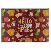 Funny Pumpkin Pie Pun Thanksgiving Snijplank (Voorkant)