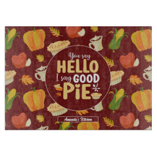Funny Pumpkin Pie Pun Thanksgiving Snijplank