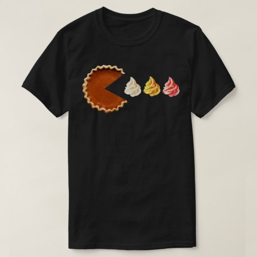 Funny Pumpkin Pie Thanksgiving voor Mannen vrouwtj T-shirt (Design voorkant)