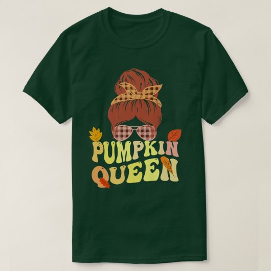 Funny PUMPKIN QUEEN Halloween Carver Lady Herfst T-shirt (Design voorkant)