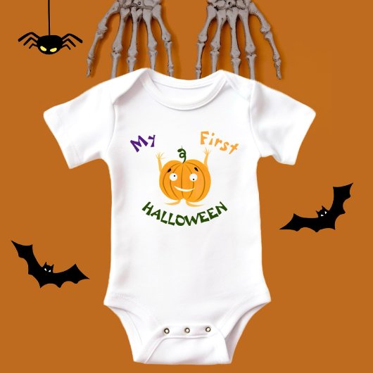 Funny pumpkin romper