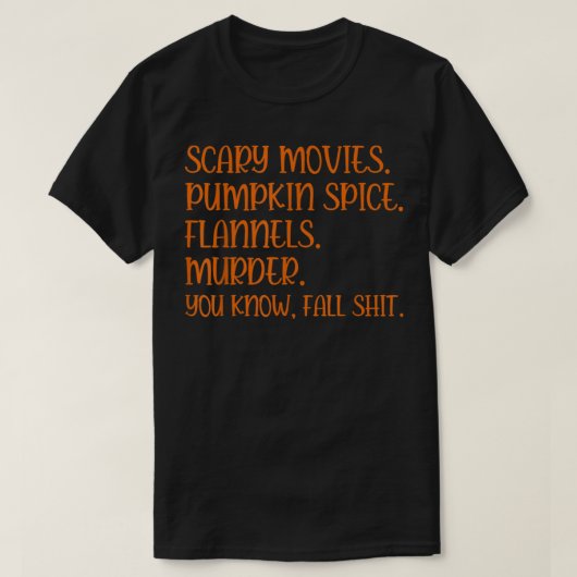 Funny Pumpkin Spice Herfst Mannen Vrouwen, Scary M T-shirt (Design voorkant)