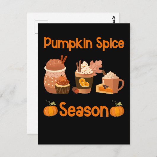 Funny Pumpkin Spice Lover Halloween Coffee Latte Briefkaart (Voorkant / Achterkant)
