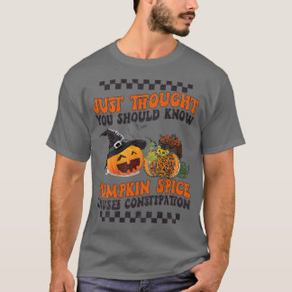 FUNNY PUMPKIN SPICE VEROORZAAKT Herfst Hallo BEVES T-shirt