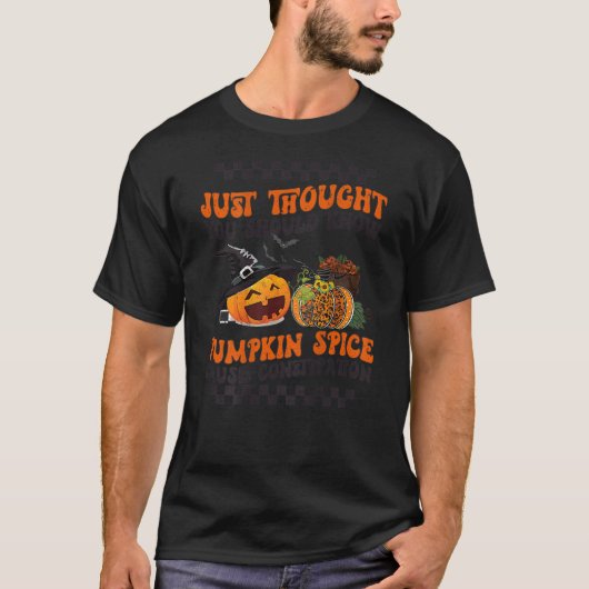 FUNNY PUMPKIN SPICE VEROORZAAKT Herfst Hallo BEVES T-shirt (Voorkant)