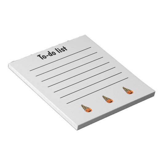 Funny Pumpkin to-do List Notitieblok (Schuin)