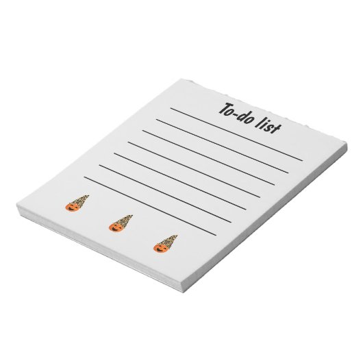 Funny Pumpkin to-do List Notitieblok (Linkerzijde)
